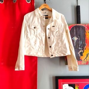 Straight to Hell XL White Denim jacket